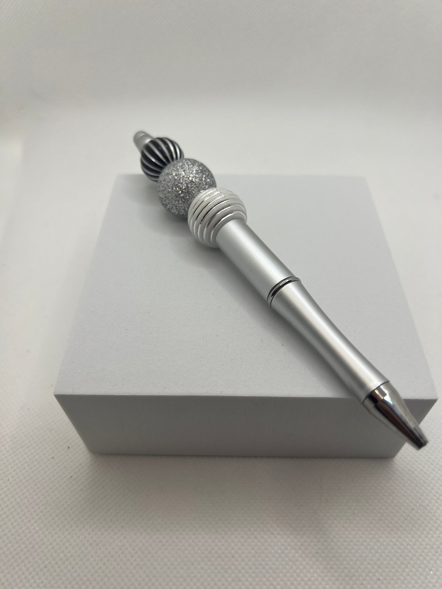 Silver Beaded Pen